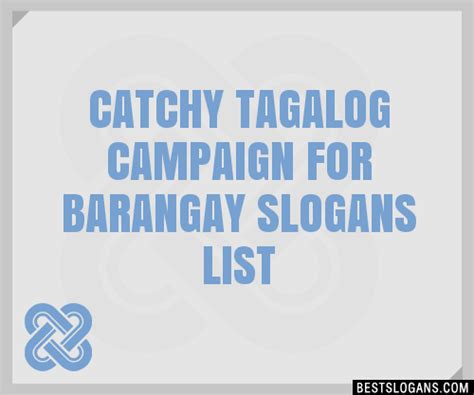 slogan tungkol sa barangay